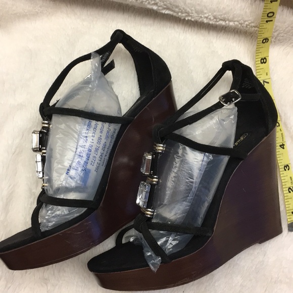 Fabulosity Wedge Sandal Heels  NWOT - Picture 1 of 7